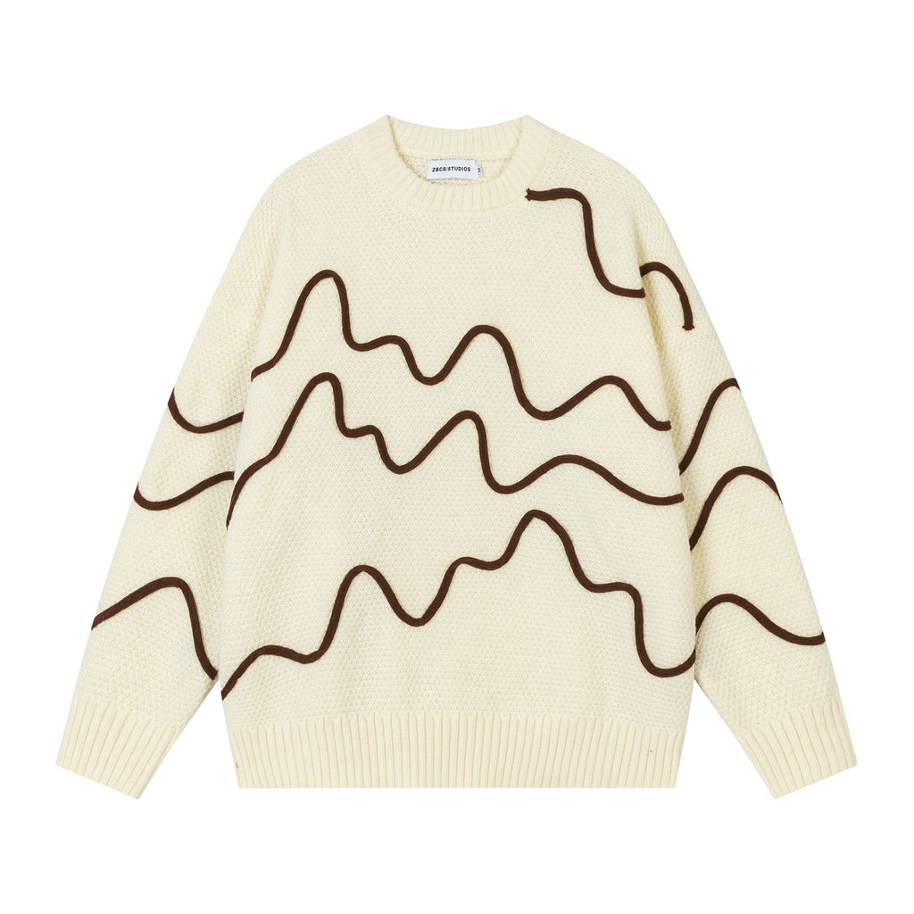 Color line design sweater