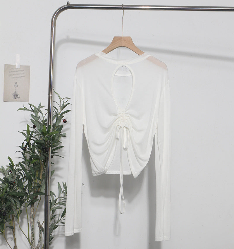 Backless drawstring top