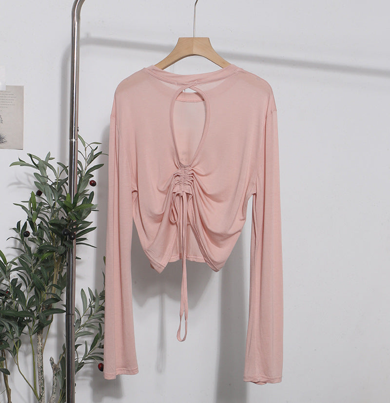 Backless drawstring top