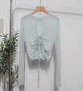 Backless drawstring top
