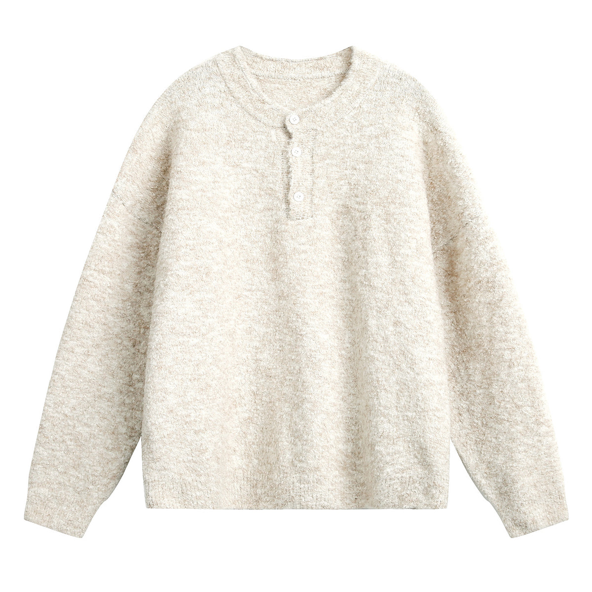 Solid color polo sweater
