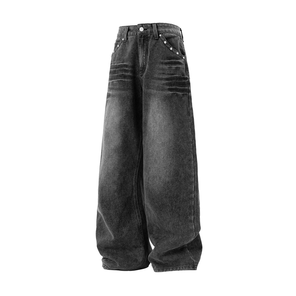 Washed denim jeans