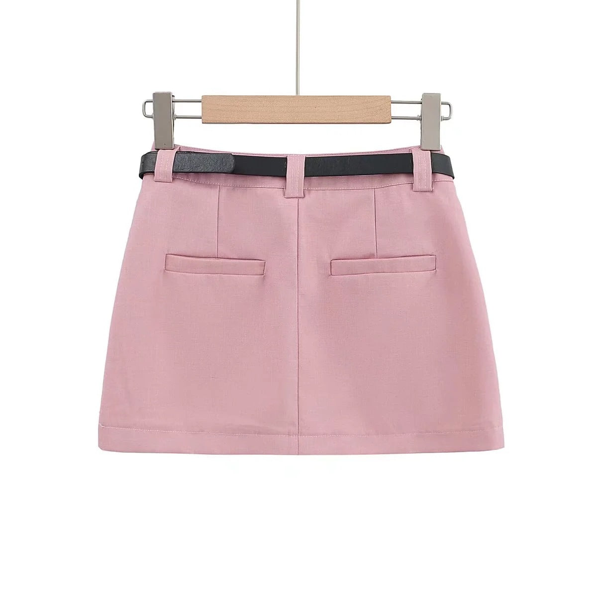 Pleated short skirt
