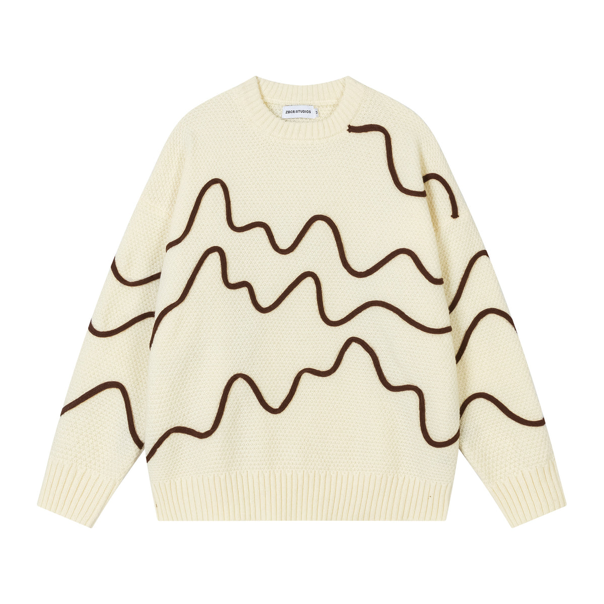 Color line design sweater