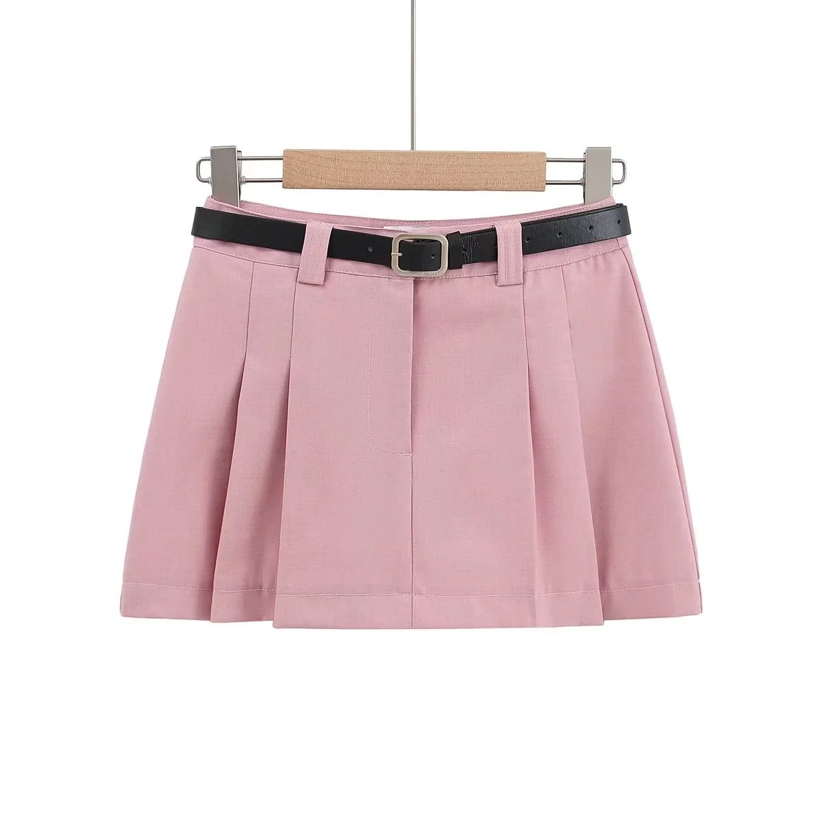 Pleated short skirt