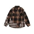 Splicing plaid shirt