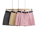 Pleated short skirt