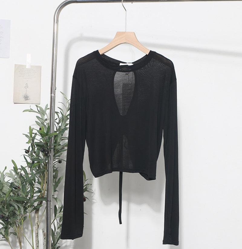 Backless drawstring top